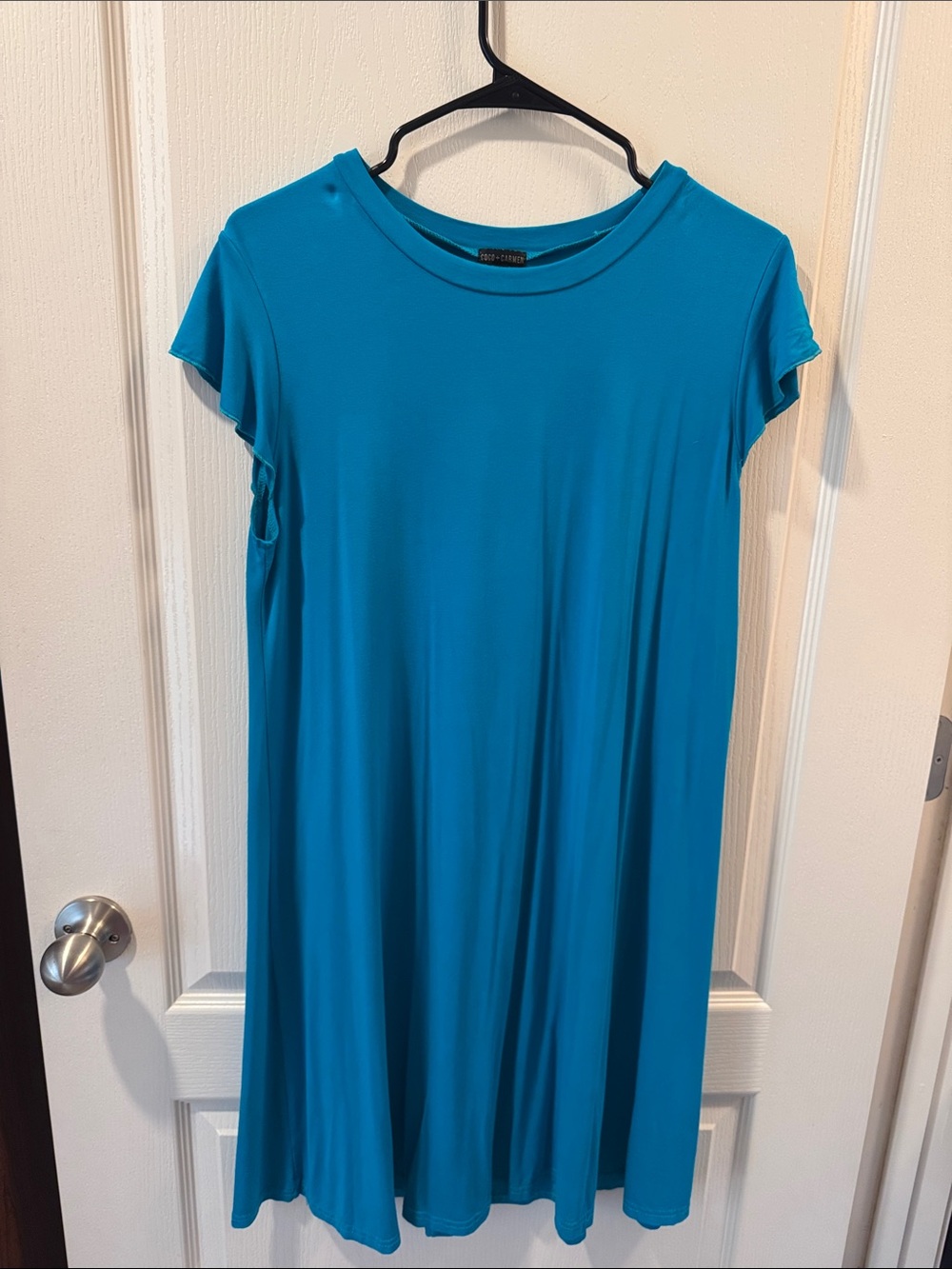 Coco + Carmen Bright Teal Blue Midi Dress
